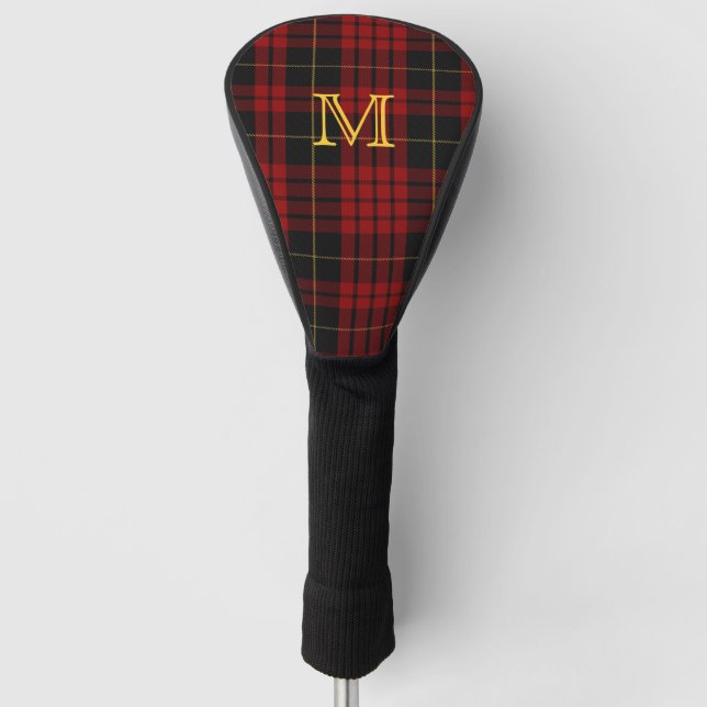 MacQueen Tartan Plaid Monogrammed Driver Cover (Front)