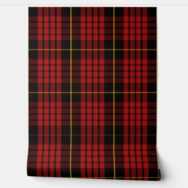 MacQueen Tartan Plaid Scottish Clan Wallpaper (Unrolling)