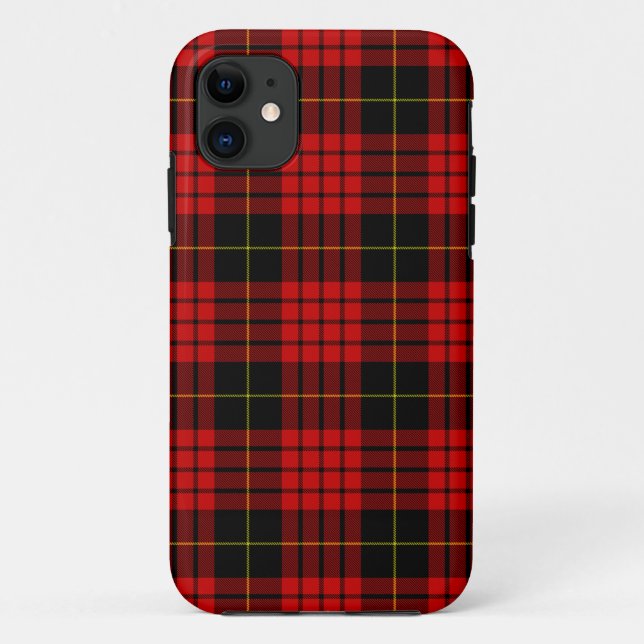 MacQueen Tartan Red and Black Plaid Case-Mate iPhone Case (Back)
