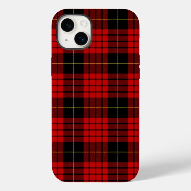 MacQueen Tartan Red and Black Plaid Case-Mate iPhone Case (Back)