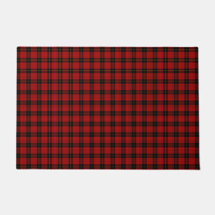 MacQueen Tartan Red and Black Plaid Doormat