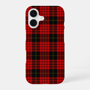 MacQueen Tartan Red and Black Plaid iPhone 16 Case