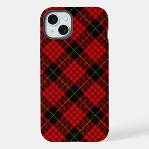 MacQueen Tartan Red and Black Plaid iPhone 15 Plus Case
