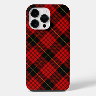 MacQueen Tartan Red and Black Plaid iPhone 14 Pro Max Case
