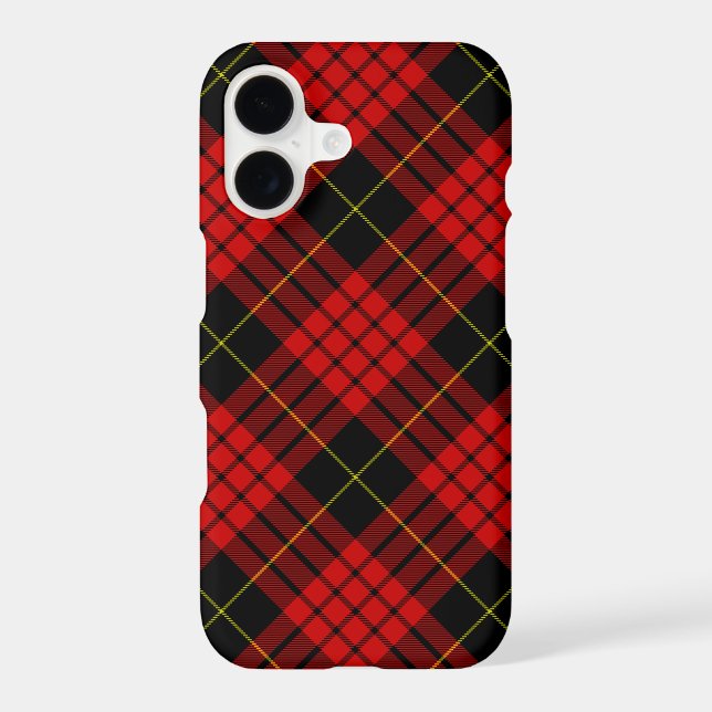 MacQueen Tartan Red and Black Plaid iPhone Case (Back)