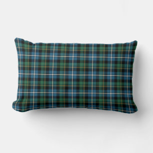 MacRae Clan Green and Blue Hunting Tartan Lumbar Cushion