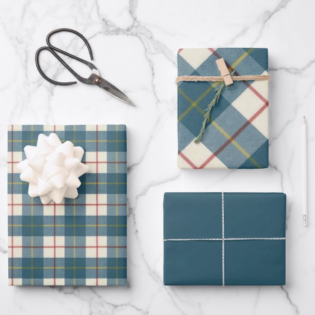 MacRae Conchra Scottish Clan Tartan  Wrapping Paper Sheet (Front)