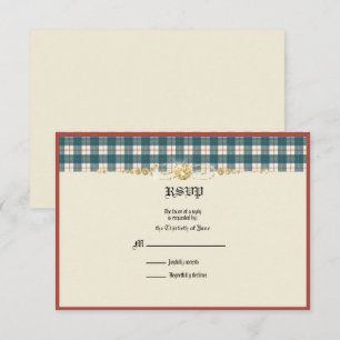 MacRae Conchra Tartan Wedding RSVP Card