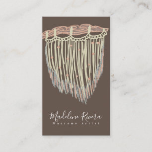 Macrame Artist Handmade Art Designer Business Card