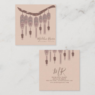 Macrame Artist Handmade Designer Artist Natural Square Business Card