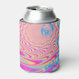 MACRAME'- Colourful Abstract Image of Fractal Art Can Cooler