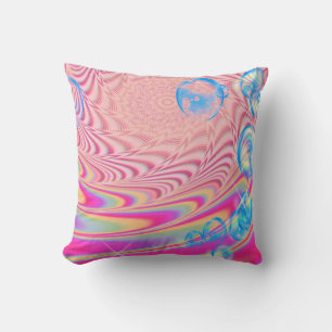 MACRAME'- Colourful Abstract Image of Fractal Art  Cushion