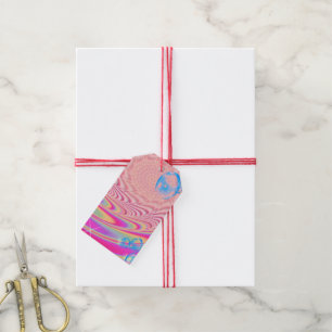 MACRAME'- Colourful Abstract Image of Fractal Art Gift Tags