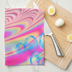 MACRAME'- Colourful Abstract Image of Fractal Art Tea Towel