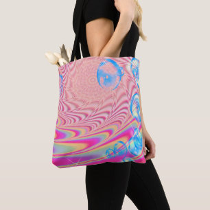 MACRAME'- Colourful Abstract Image of Fractal Art Tote Bag