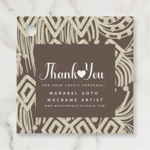 Macrame Handmade Business Thank You Appreciation B Favour Tags