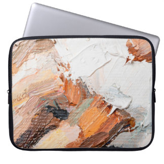 Macro. Abstract art. Expressive embossed pasty oil Laptop Sleeve