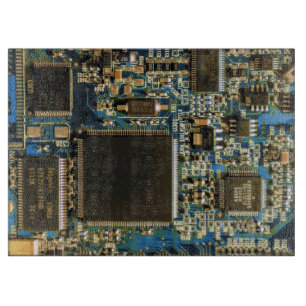 Macro Blue Circuit Board   PCB Photo