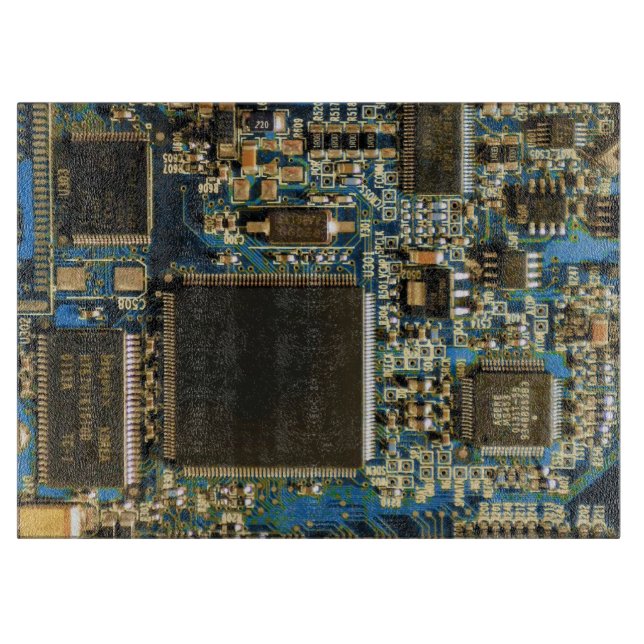 Macro Blue Circuit Board | PCB Photo (Front)