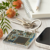 Macro Blue Circuit Board | PCB Photo