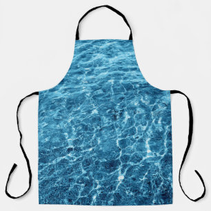 Macro Bubbling Blue Sea Photo Apron