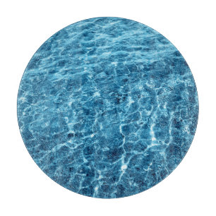 Macro Bubbling Blue Sea Photo Cutting Board