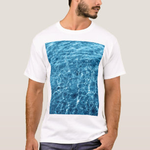 Macro Bubbling Blue Sea Photo T-Shirt