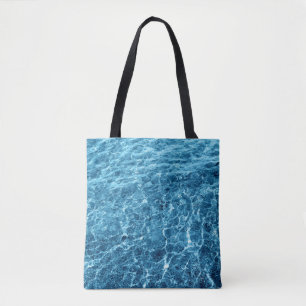 Macro Bubbling Blue Sea Photo Tote Bag