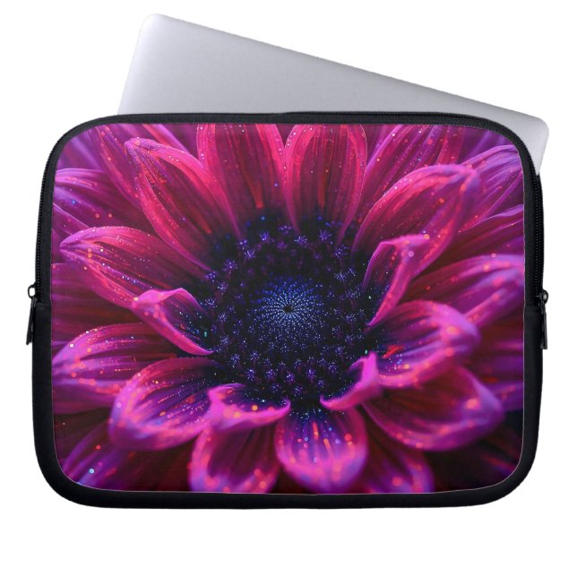 Macro Fuchsia Nebula 10 inch Laptop Sleeve (Front)