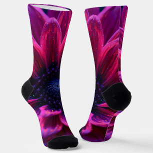 Macro Fuchsia Nebula Socks