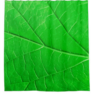 Macro green leaf ecology plant background shower curtain