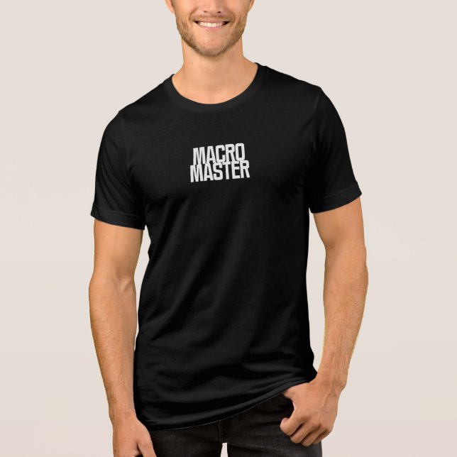 Macro Master | Excel Automation Guru Design Tri-Blend Shirt (Front)