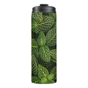 Macro photo of green-leafed plants thermal tumbler