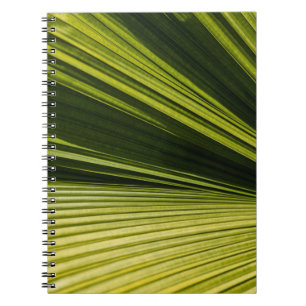 Macro photography of green leaf notebook