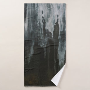 Macro photography of ice formation bath towel