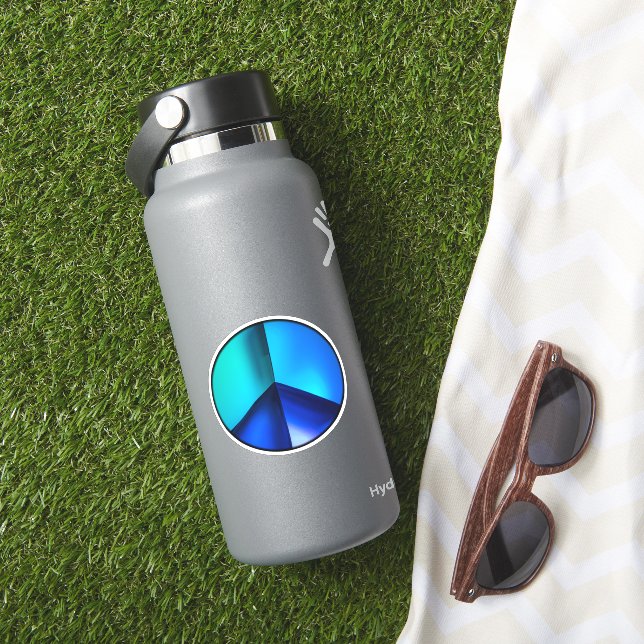 Macro Photography Paper Edge Peace Sign Sticker (HydroFlask Insitu)