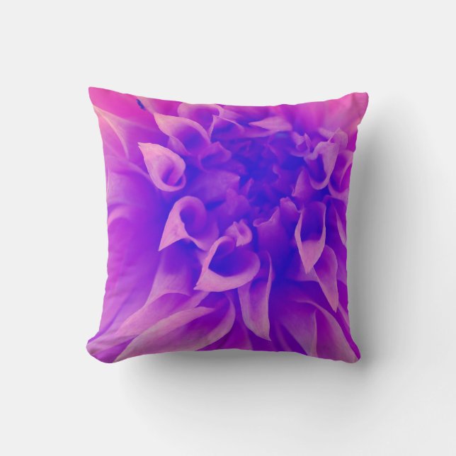 Macro Pink Flower Cushion (Front)