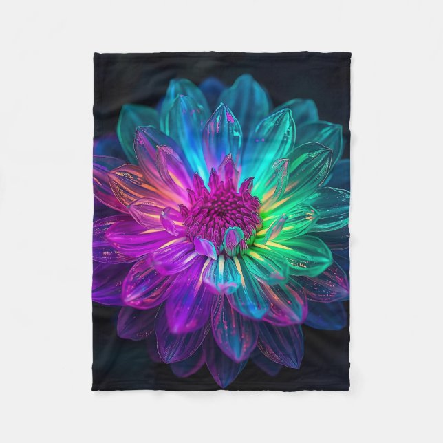 Macro Prism Petals Fleece Blanket (Front)
