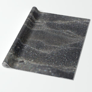 Macro sand black blurred blur wrapping paper