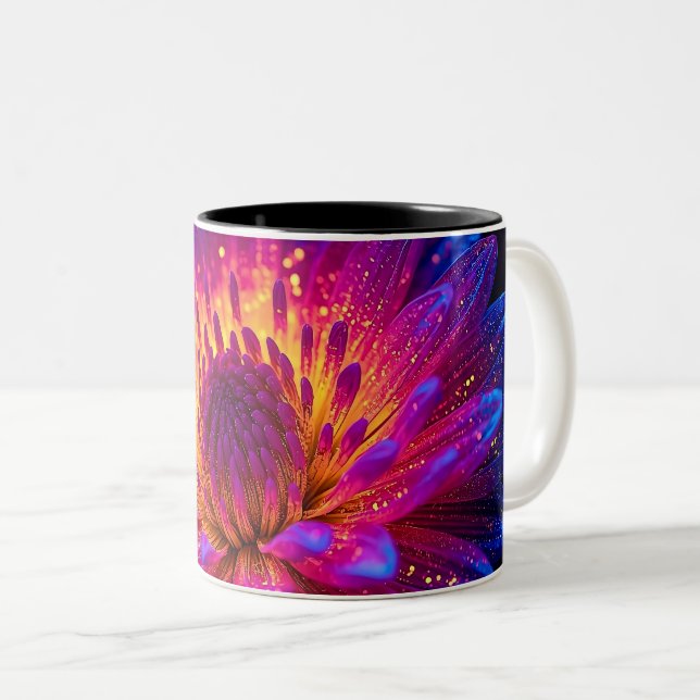 Macro Stellar Burst Two-Tone Coffee Mug (Front Right)