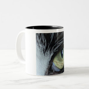 Macro Tuxedo Cat's Eye Mug