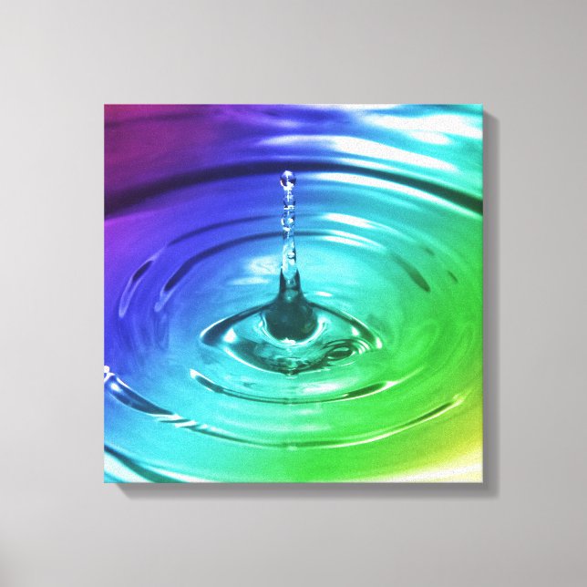 Macro water drop canvas print (Front)