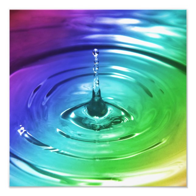 Macro water drop photo print (Front)