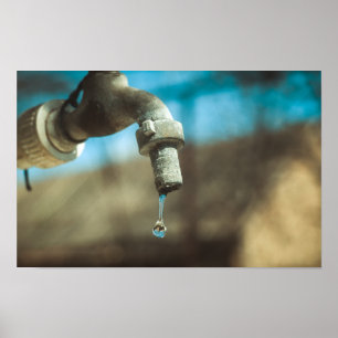 Macro water drop poster