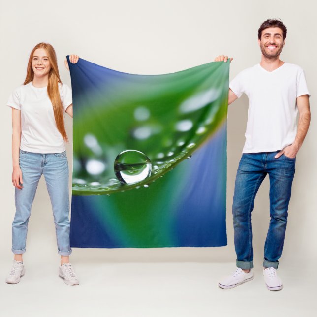 Macro water drops fleece blanket (In Situ)