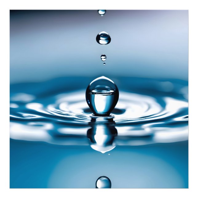 Macro water drops photo print (Front)