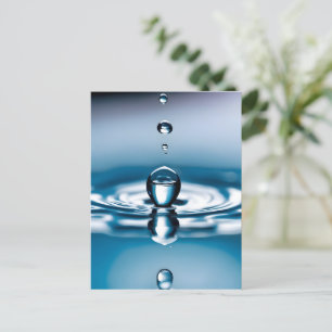 Macro water drops postcard