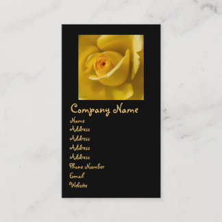 Macro Yellow Rose Business Card