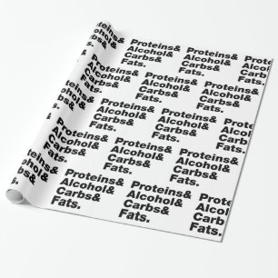 Macronutrients. Proteins & Alcohol & Carbs & Fats. Wrapping Paper