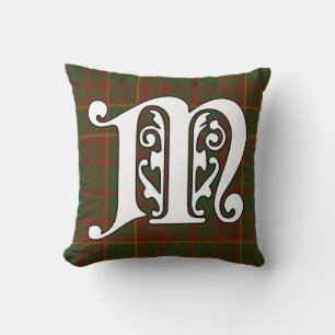MacRory Clan Tartan Monogram Cushion